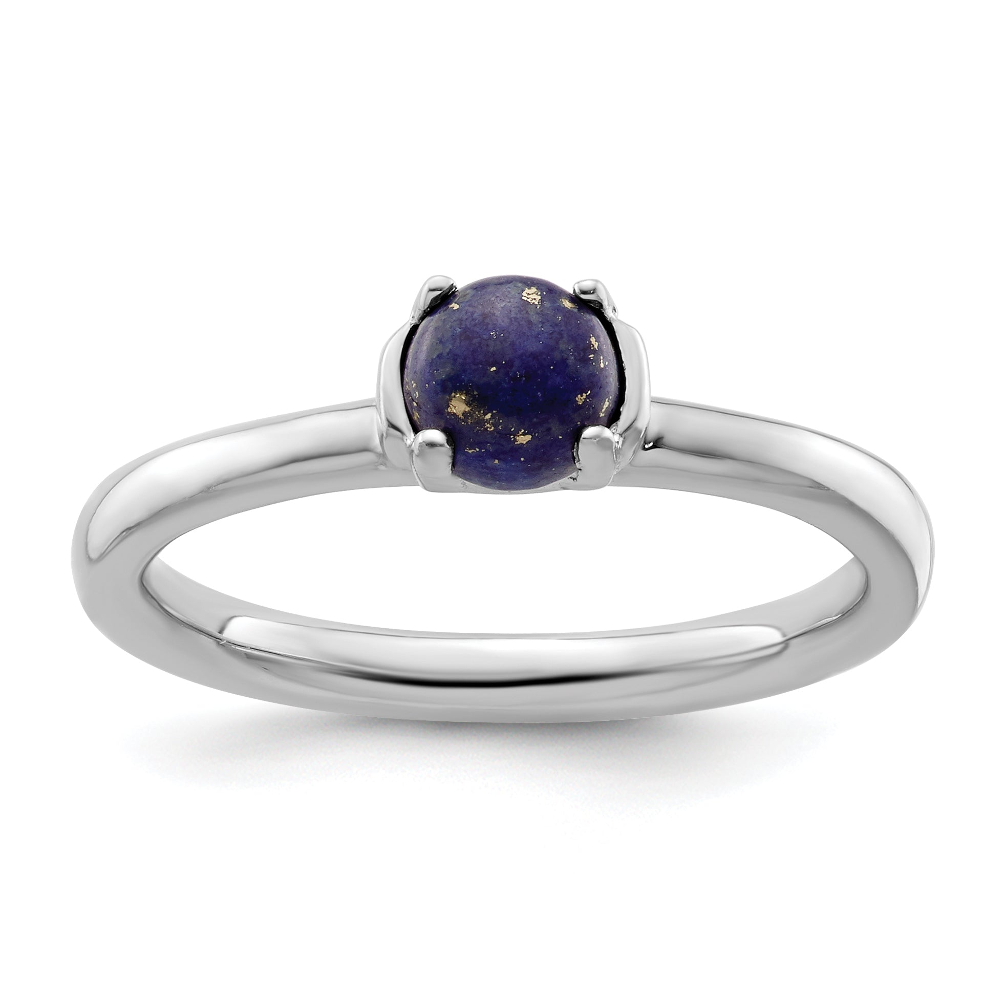 Sterlingsilber Stapelbar Expressions Poliert Blau Lapis Ring