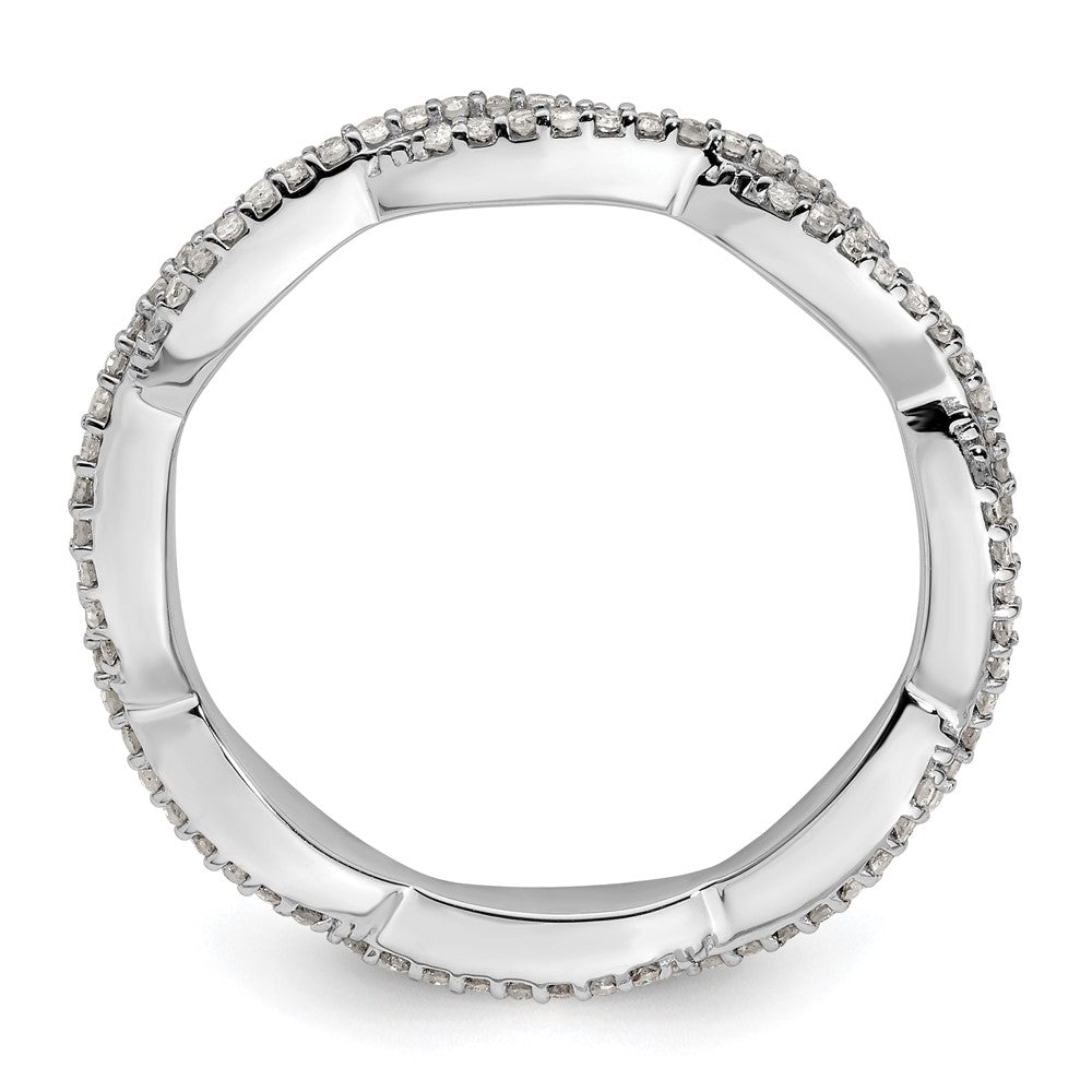 Sterlingsilber Stapelbar Expressions Poliert Diamant Ring