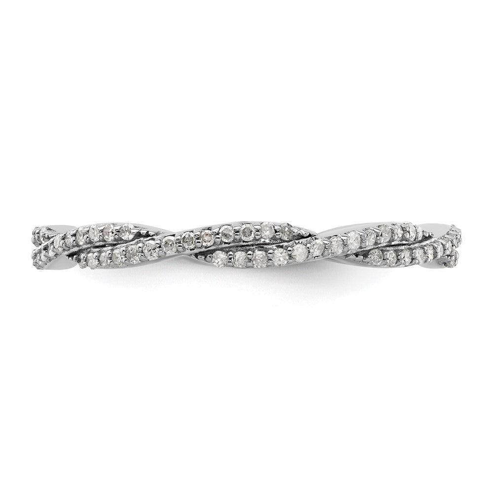 Sterlingsilber Stapelbar Expressions Poliert Diamant Ring