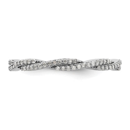 Sterlingsilber Stapelbar Expressions Poliert Diamant Ring