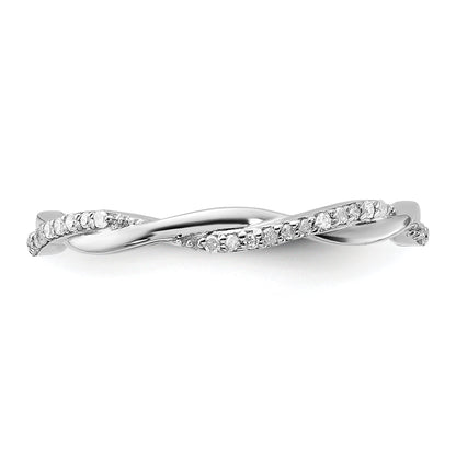 Sterlingsilber Stapelbar Expressions Poliert Diamant Ring