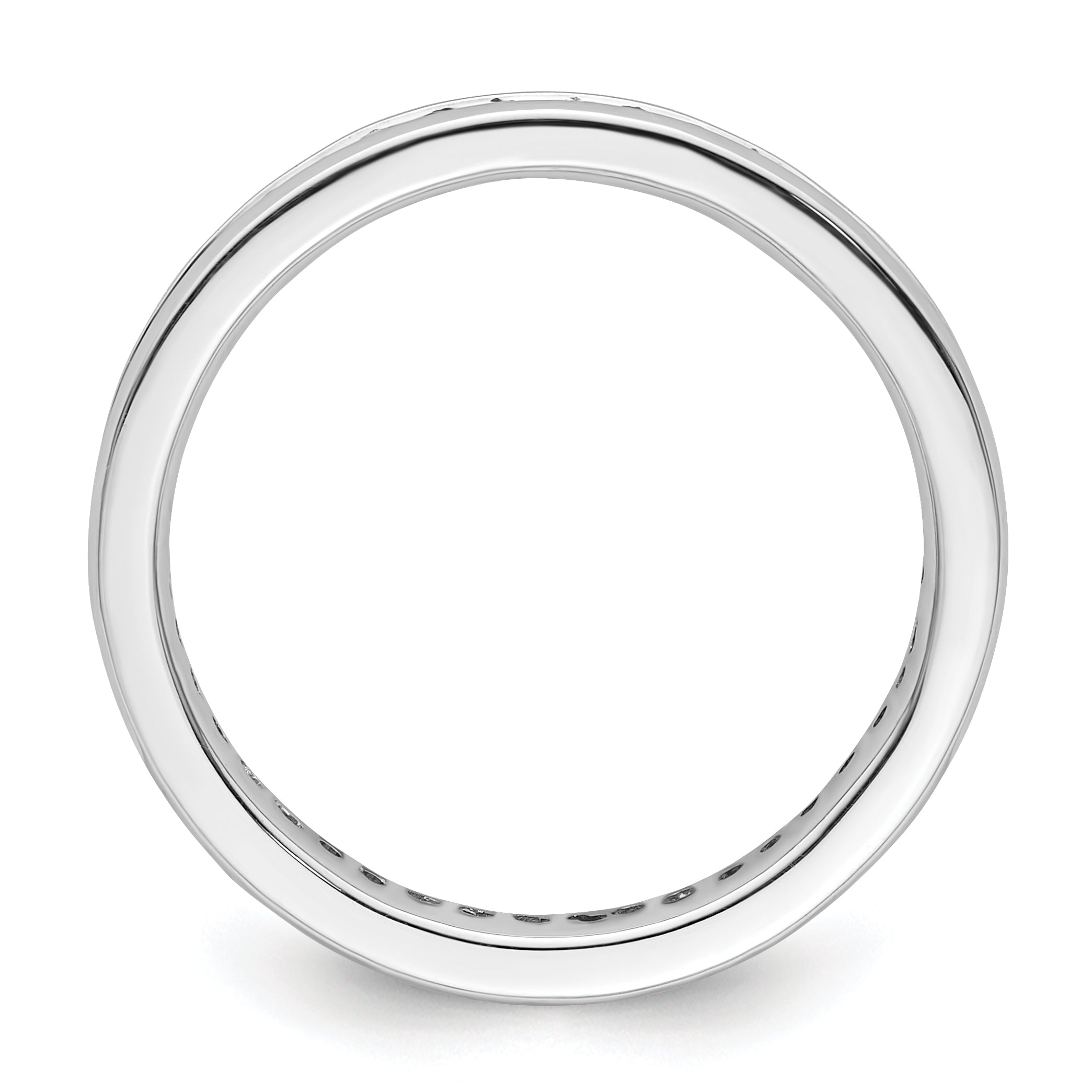 Sterlingsilber Stapelbar Expressions Poliert Erzeugt Saphir Ring