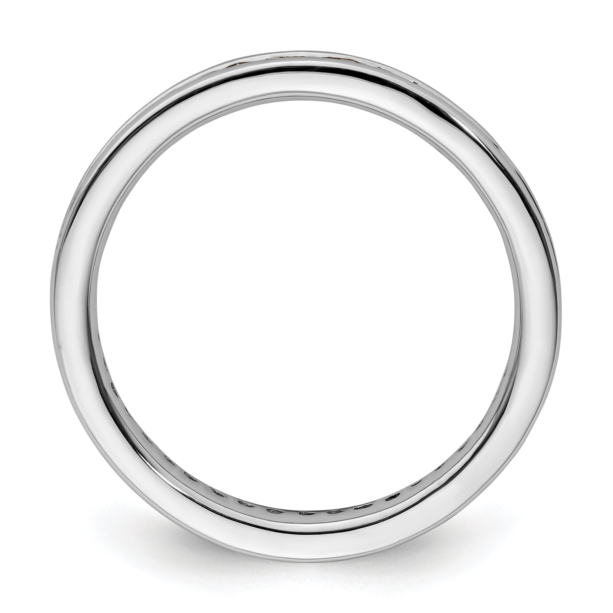 Sterlingsilber Stapelbar Expressions Poliert Erzeugt Rubin Ring