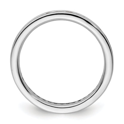 Sterlingsilber Stapelbar Expressions Poliert Erzeugt Rubin Ring