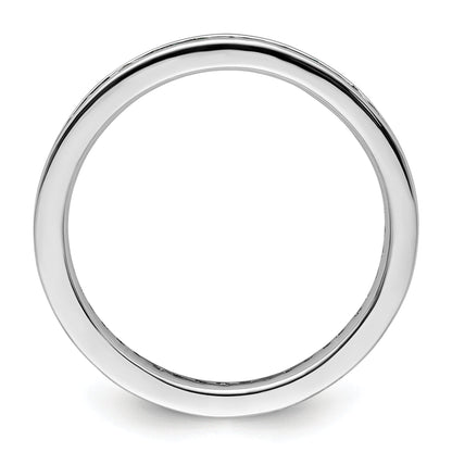 Sterlingsilber Stapelbar Expressions Poliert Erzeugt Smaragd Ring