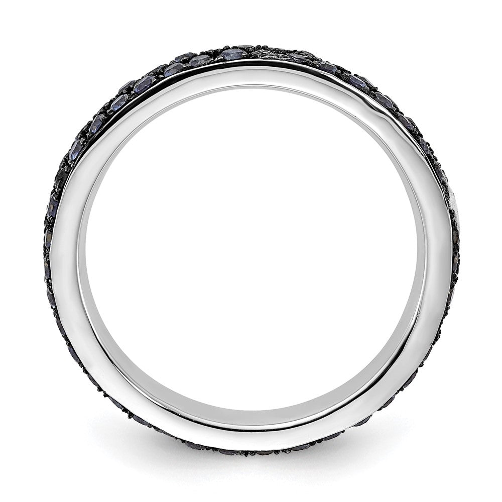 Sterlingsilber Stapelbar Expressions Poliert Erzeugt Saphir Ring