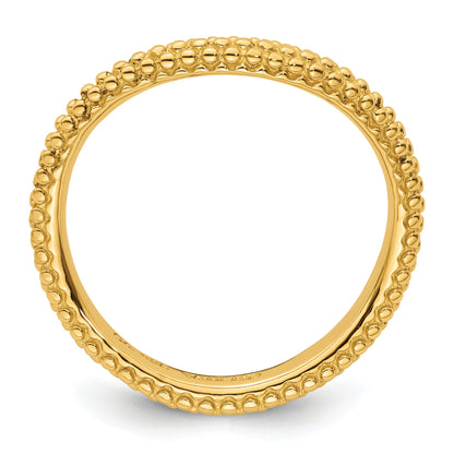Sterlingsilber Stapelbar Expressions Poliert Vergoldet Welle Ring