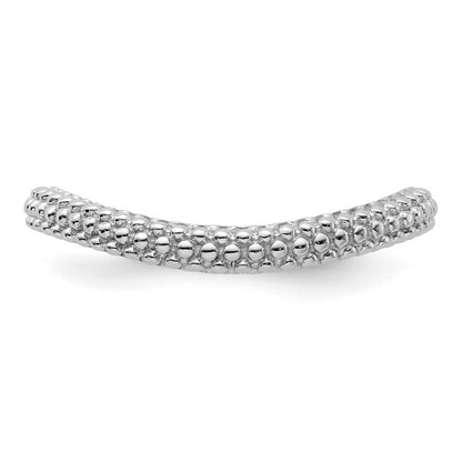 Sterlingsilber Stapelbar Expressions Poliert Rhodiniert Welle Ring