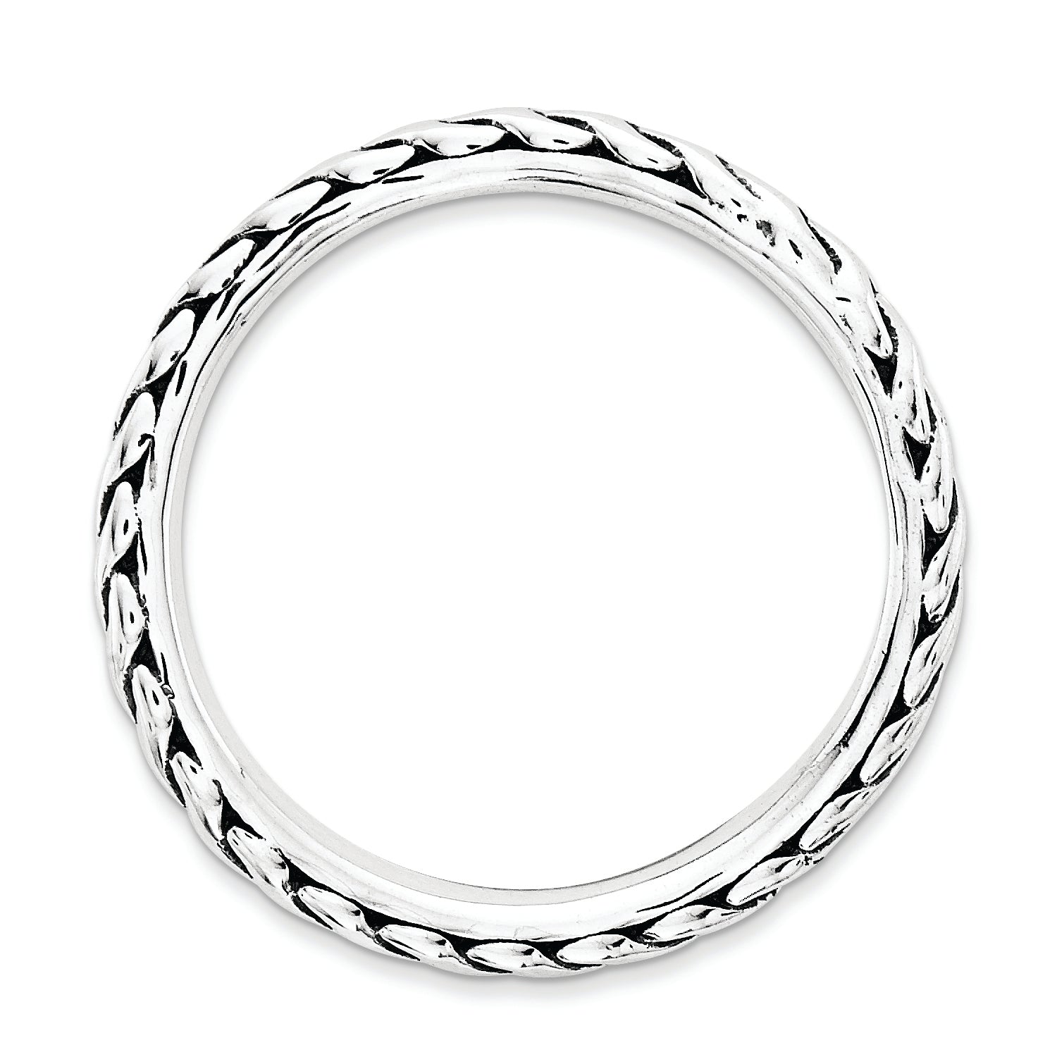 Sterlingsilber Stapelbar Expressions Antikisiert Welle Ring