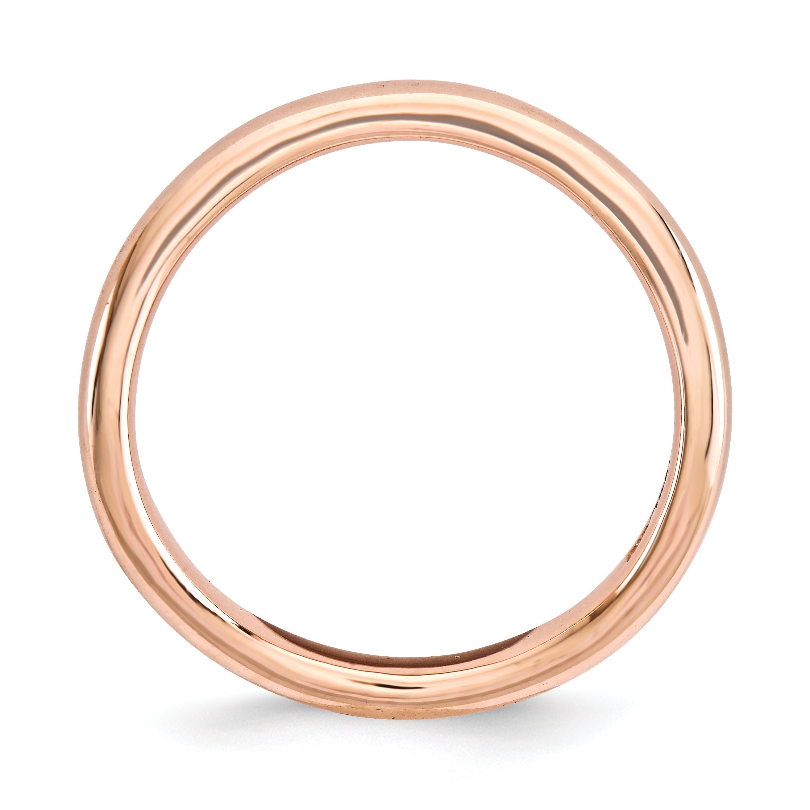 Sterlingsilber Stapelbar Expressions Poliert Rosa Platte Welle Ring