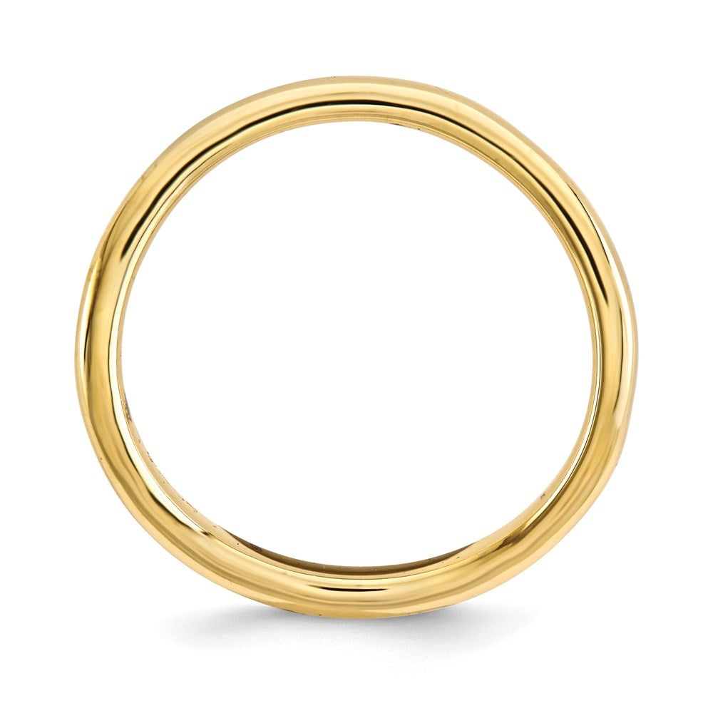 Sterlingsilber Stapelbar Expressions Poliert Gold Platte Welle Ring