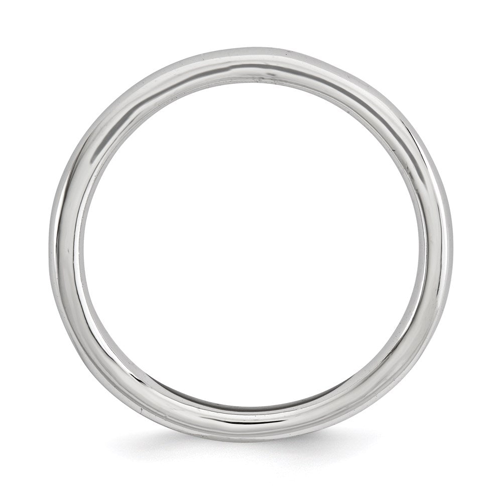 Sterlingsilber Stapelbar Expressions Poliert Rhodium Platte Welle Ring (size 7 Nur)