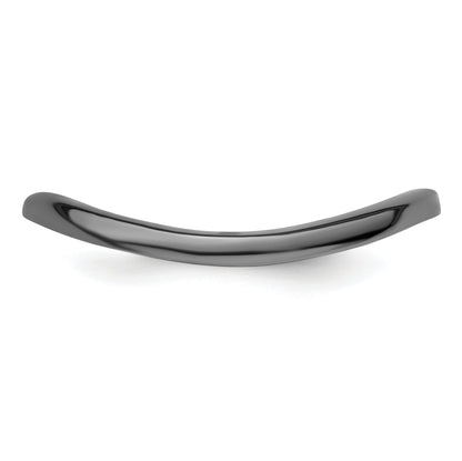 Sterlingsilber Stapelbar Expressions Poliert Schwarz Beschichtet Welle Ring
