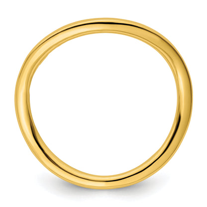 Sterlingsilber Stapelbar Expressions Poliert Gold Platte Welle Ring