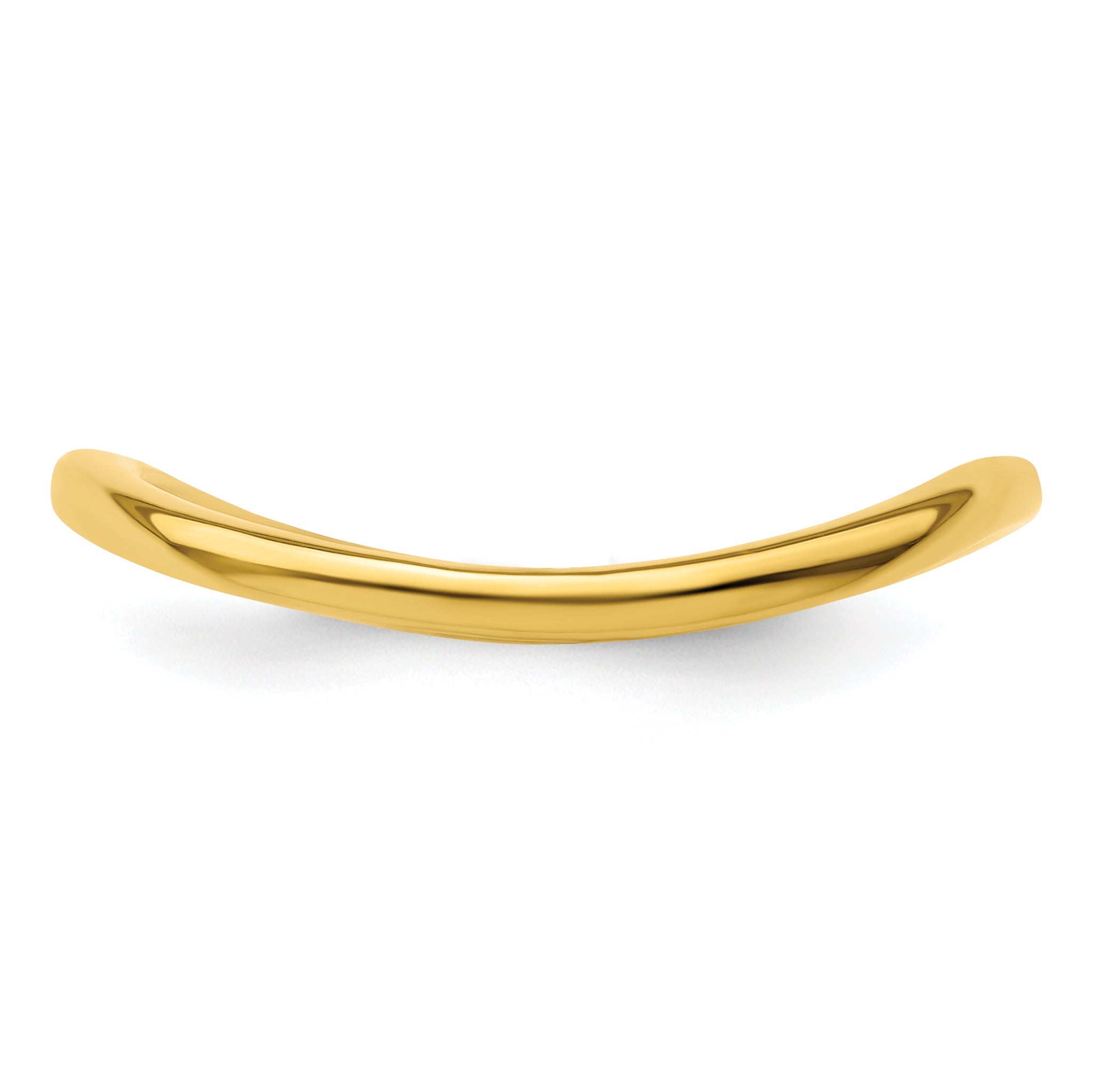 Sterlingsilber Stapelbar Expressions Poliert Gold Platte Welle Ring