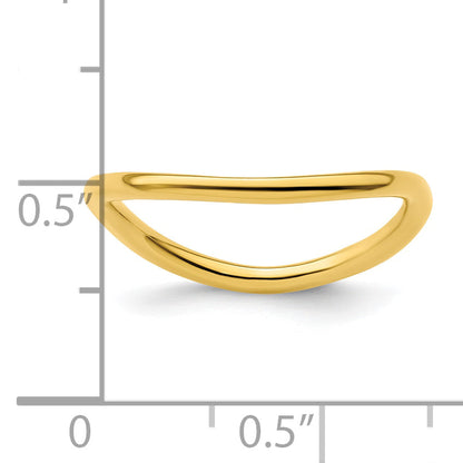 Sterlingsilber Stapelbar Expressions Poliert Gold Platte Welle Ring