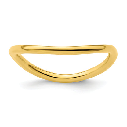 Sterlingsilber Stapelbar Expressions Poliert Gold Platte Welle Ring