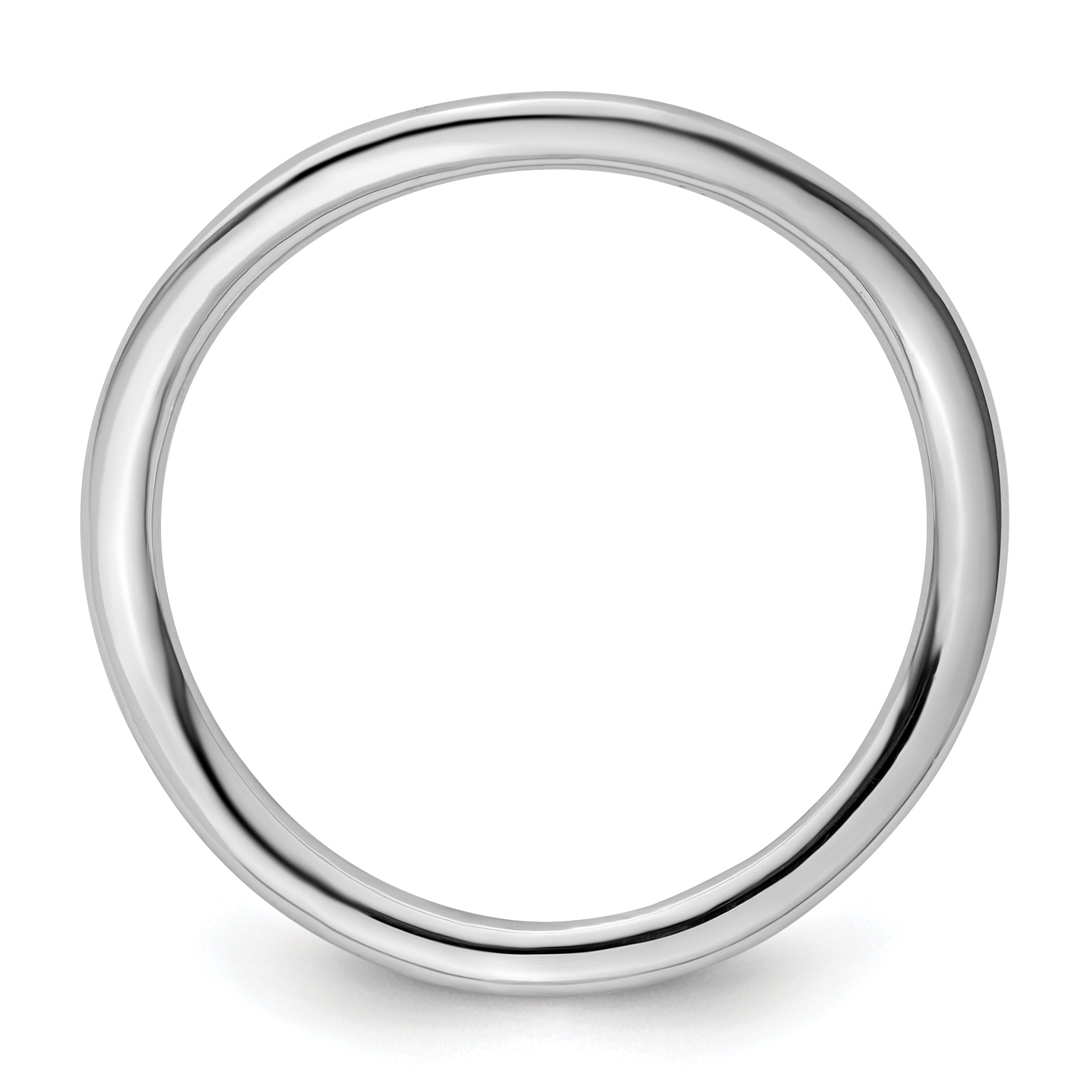 Sterlingsilber Stapelbar Expressions Poliert Rhodium Platte Welle Ring