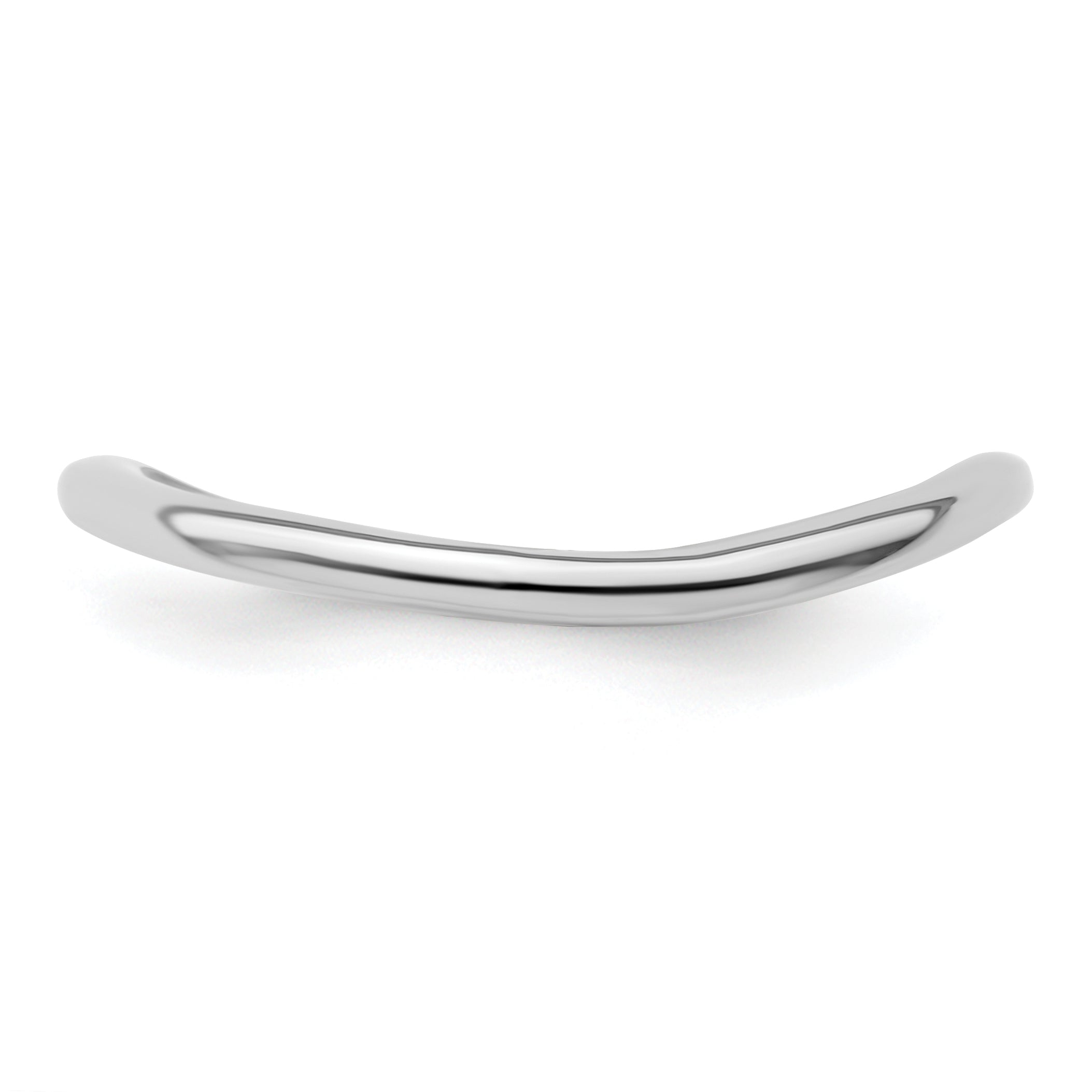 Sterlingsilber Stapelbar Expressions Poliert Rhodium Platte Welle Ring