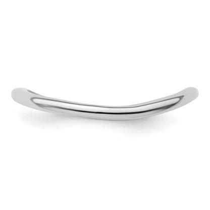 Sterlingsilber Stapelbar Expressions Poliert Rhodium Platte Welle Ring