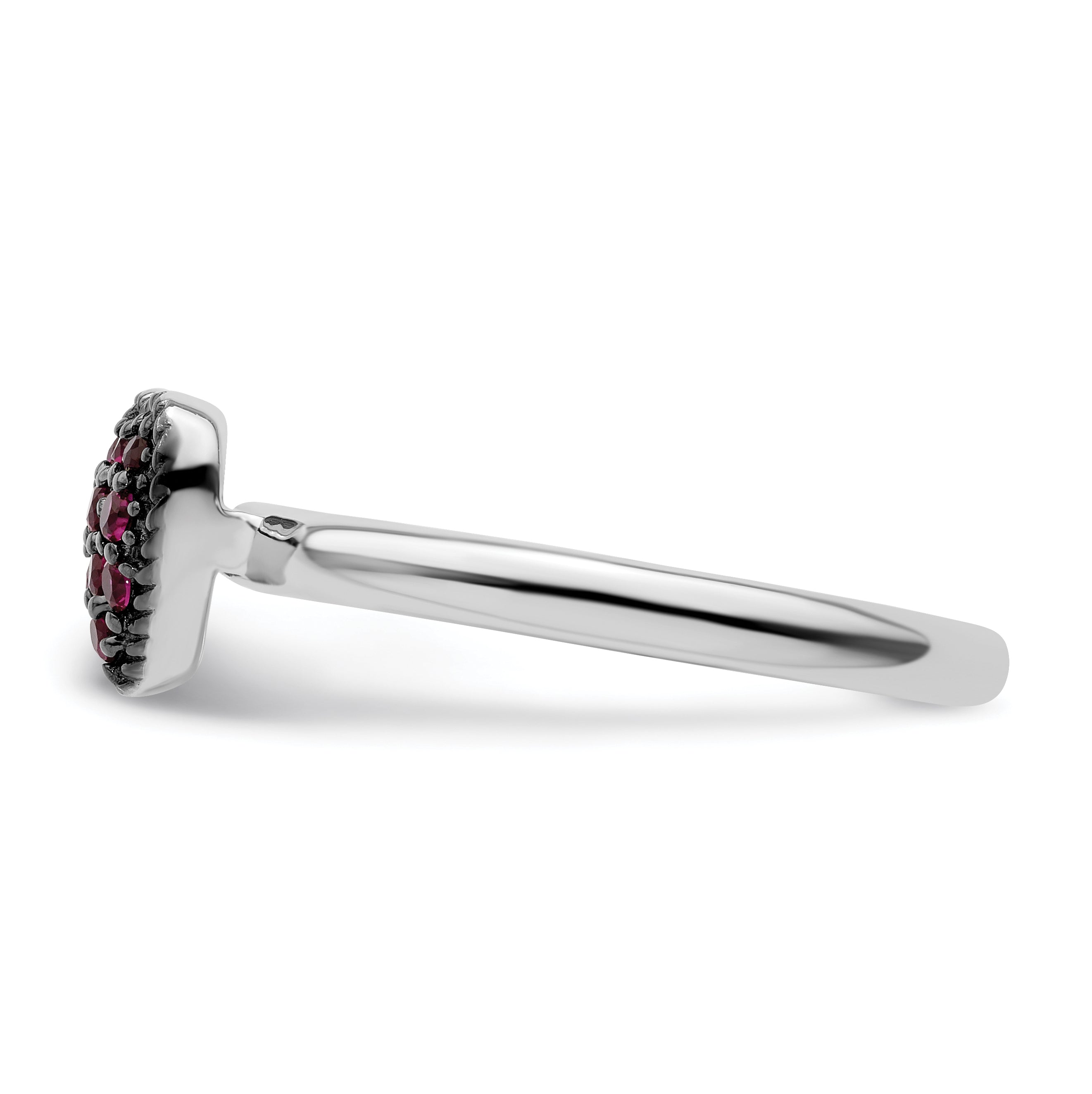 Sterlingsilber Stapelbar Expressions Cr Rubin Herz Ring