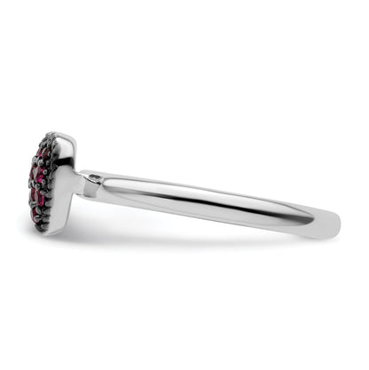 Sterlingsilber Stapelbar Expressions Cr Rubin Herz Ring