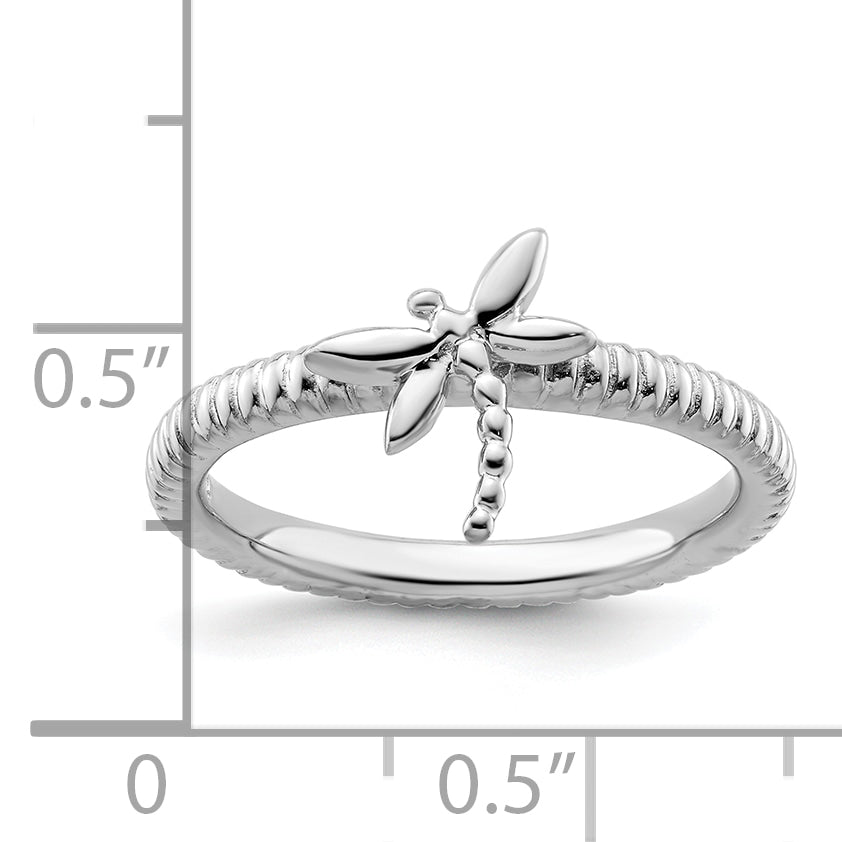 Sterlingsilber Stapelbar Expressions Libelle Ring