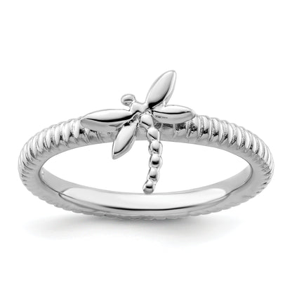 Sterlingsilber Stapelbar Expressions Libelle Ring