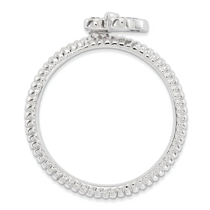 Sterlingsilber Stapelbar Expressions Blautopas & Citrin Schmetterling Ring