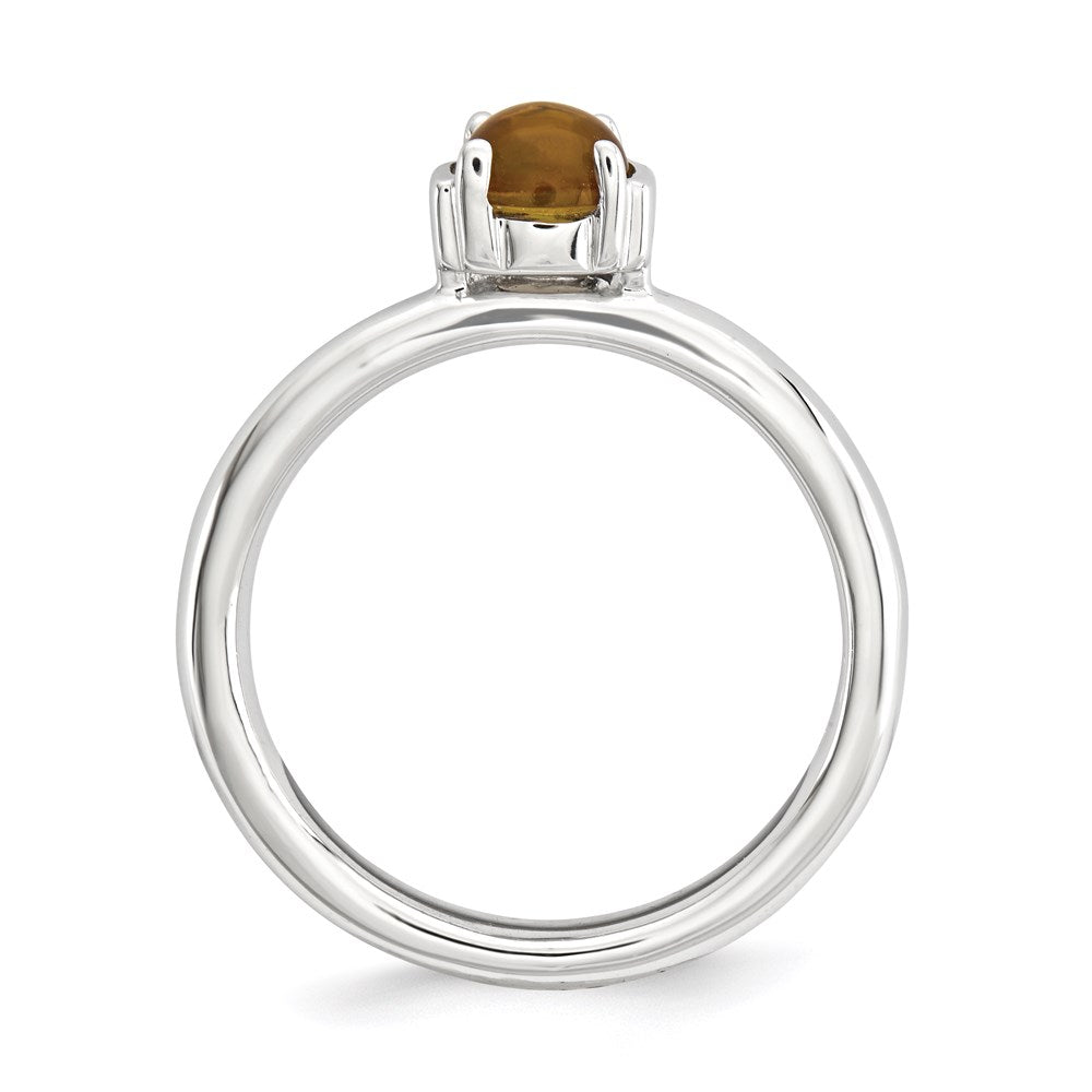Sterlingsilber Stapelbar Expressions Citrin Rhodiniert Ring