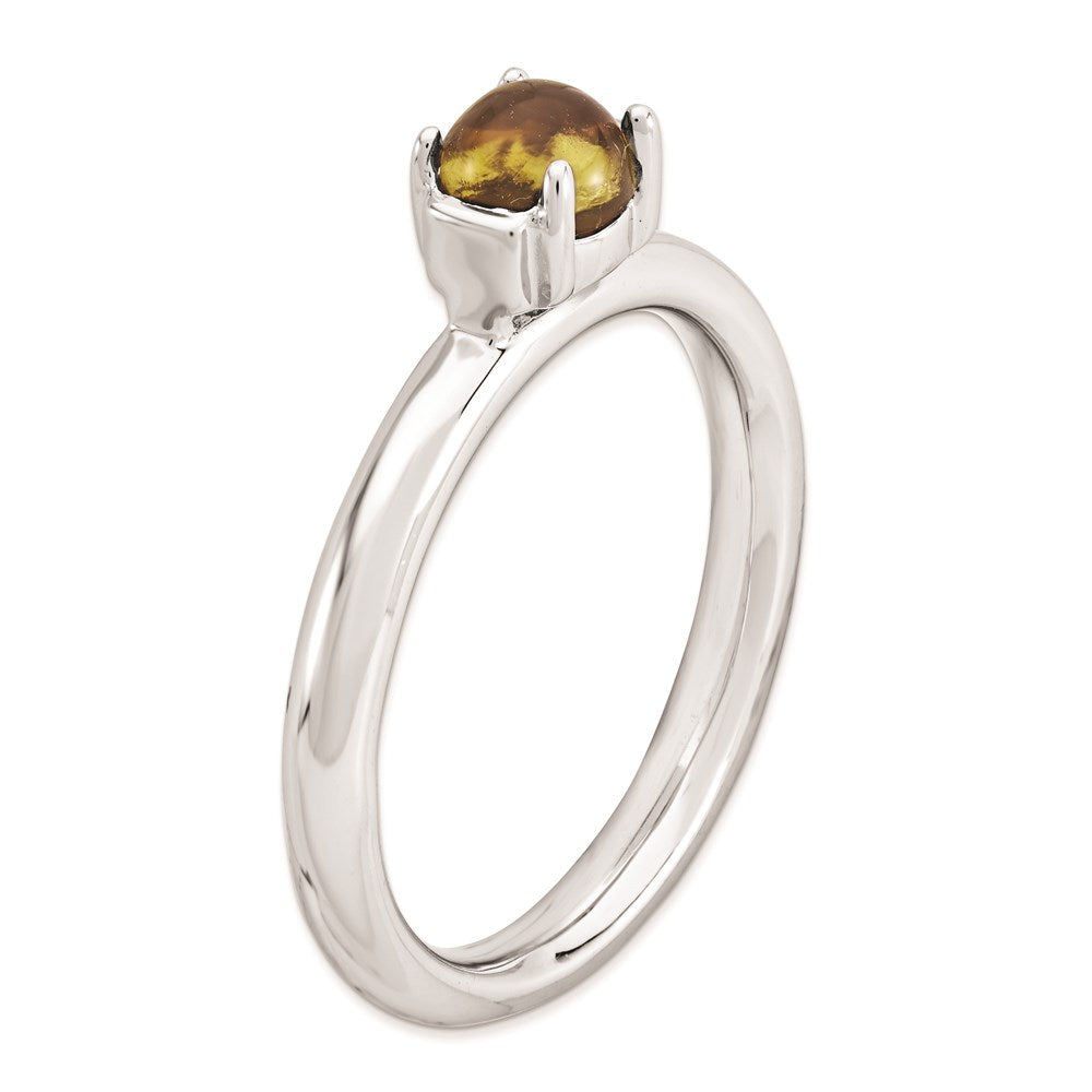 Sterlingsilber Stapelbar Expressions Citrin Rhodiniert Ring