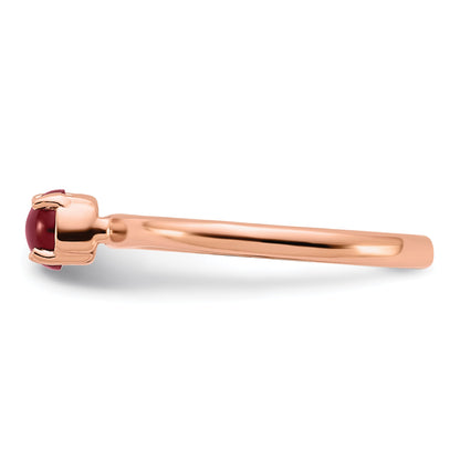 Sterlingsilber Stapelbar Expressions Granat Rosa Beschichtet Ring