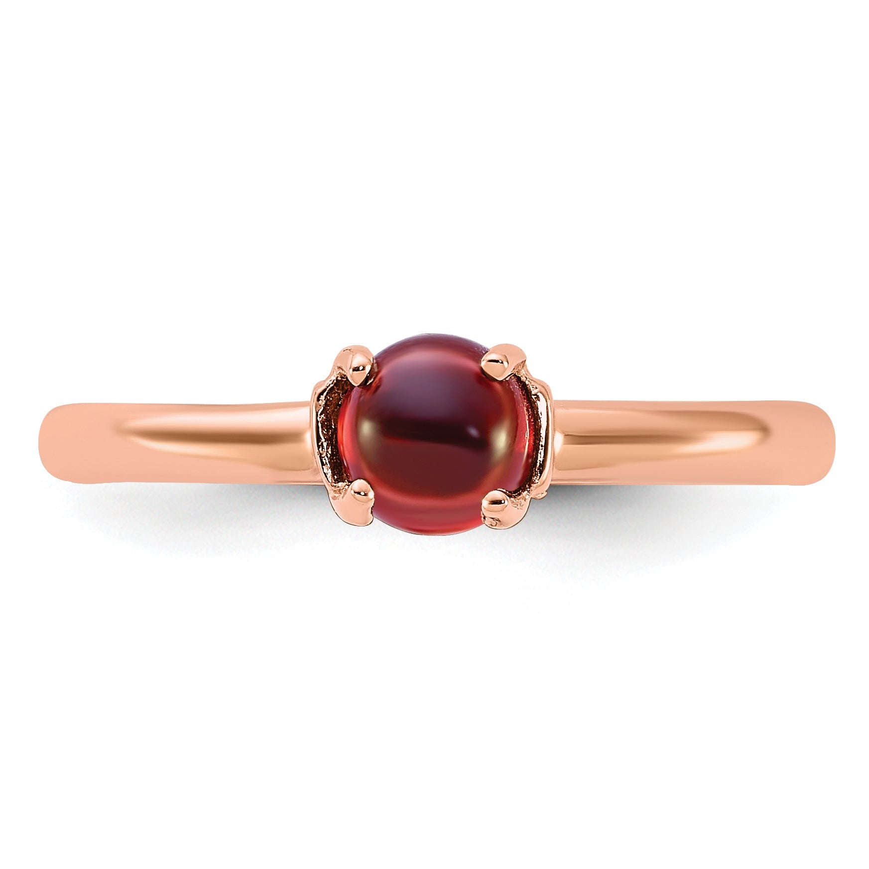 Sterlingsilber Stapelbar Expressions Granat Rosa Beschichtet Ring