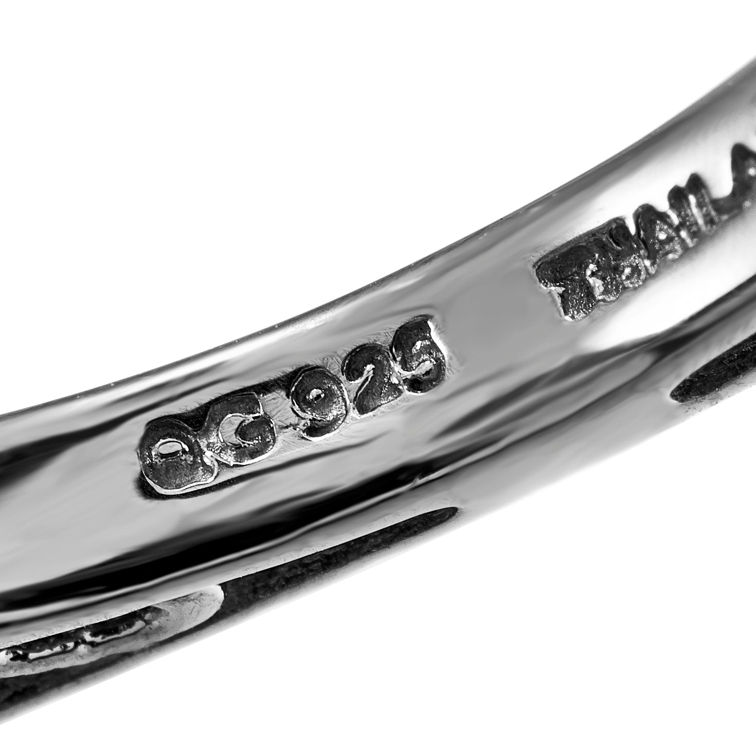 Sterlingsilber Stapelbar Expressions Poliert Schwarz Platte Quadratisch Ring