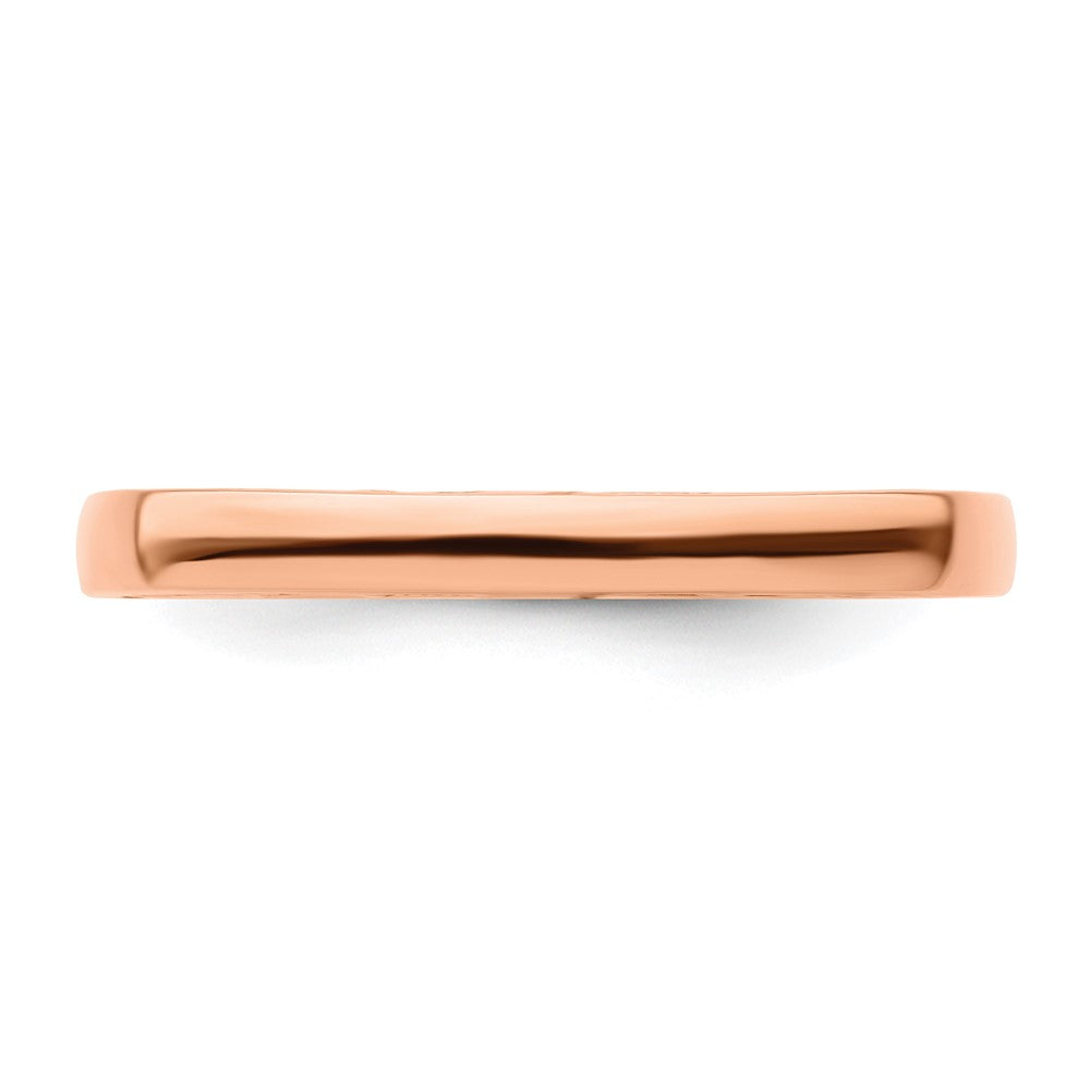 Sterlingsilber Stapelbar Expressions Poliert Rosa Beschichtet Quadratisch Ring