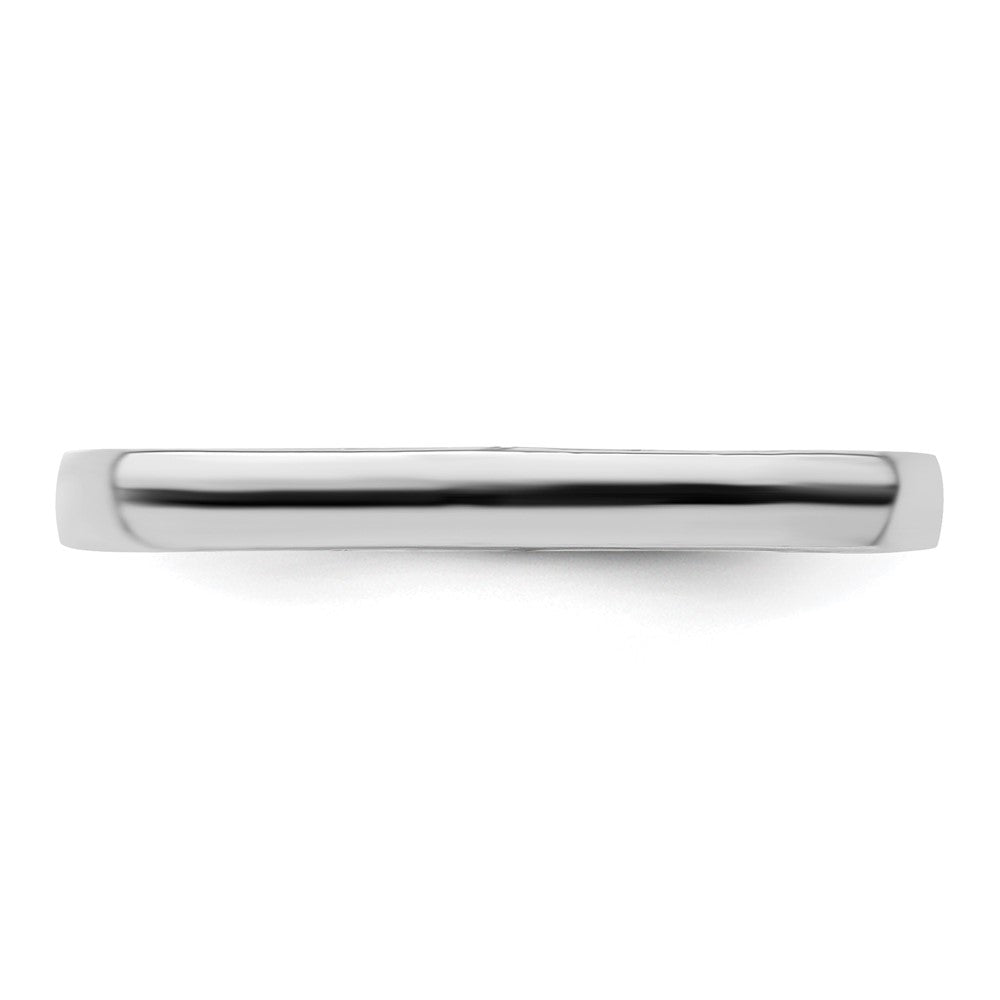Sterlingsilber Ss Stapelbar Expressions Poliert Rhodiniert Quadratisch Ring