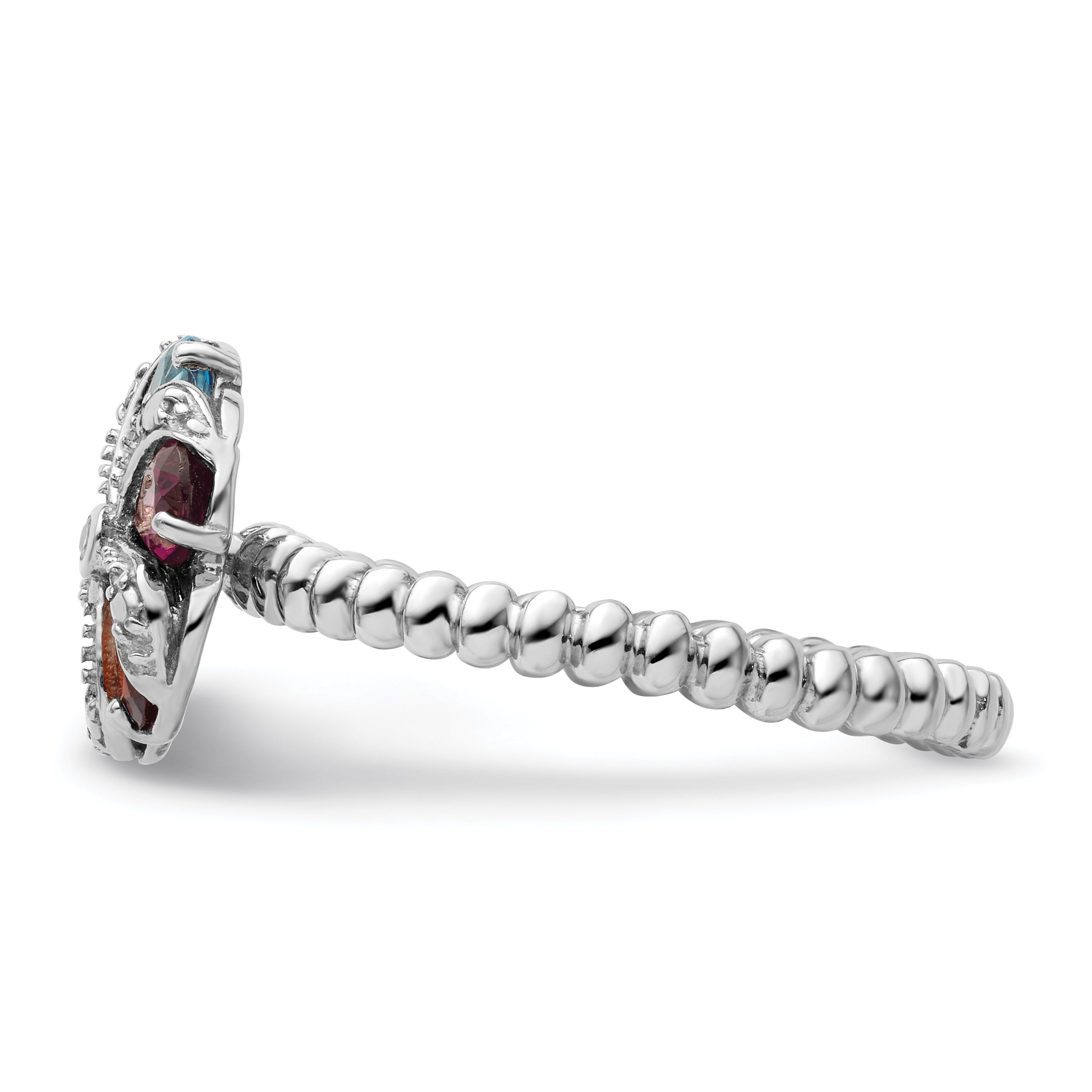 Sterlingsilber Stapelbar Expressions Edelstein & Diamant Ring