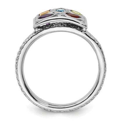 Sterlingsilber Stapelbar Expressions Edelstein Ring