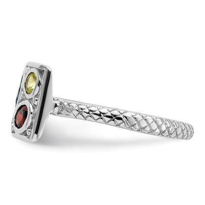 Sterlingsilber Stapelbar Expressions Edelstein Ring