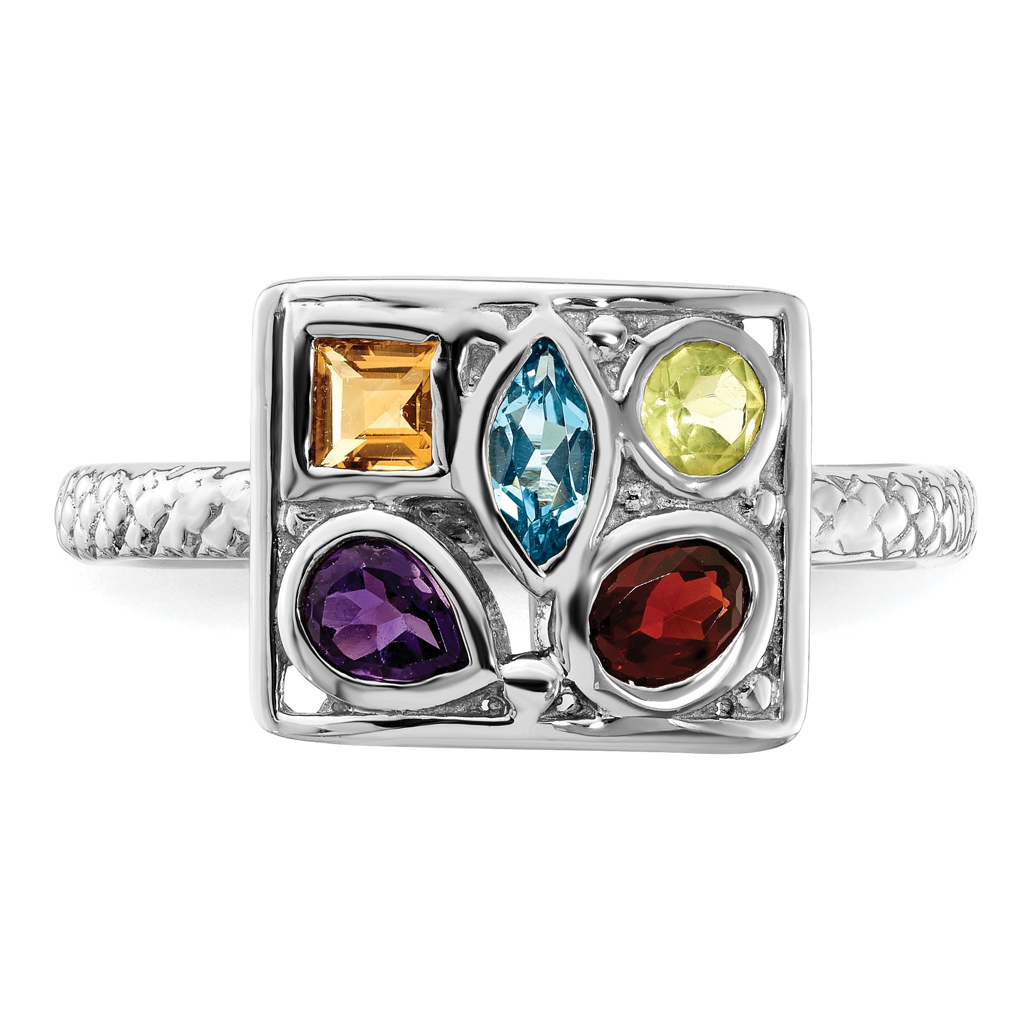 Sterlingsilber Stapelbar Expressions Edelstein Ring