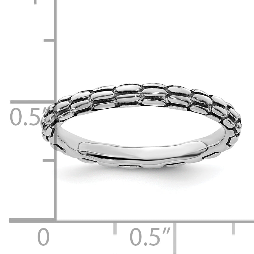 Sterlingsilber Stapelbar Expressions Antikisiert Ring