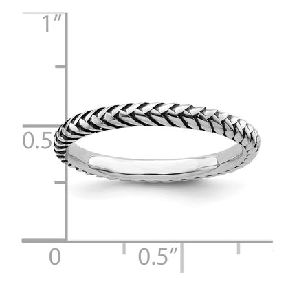 Sterlingsilber Stapelbar Expressions Antikisiert Ring
