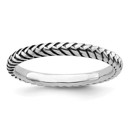 Sterlingsilber Stapelbar Expressions Antikisiert Ring