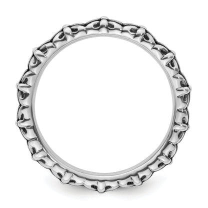 Sterlingsilber Stapelbar Expressions Antikisiert Ring