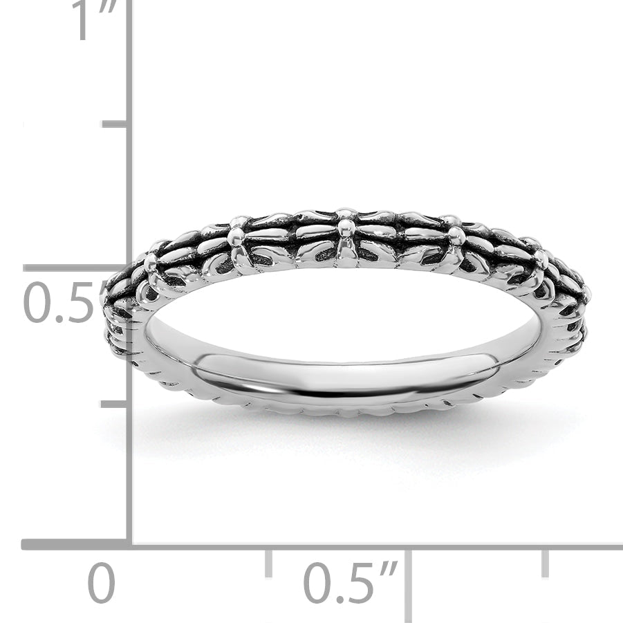 Sterlingsilber Stapelbar Expressions Antikisiert Ring