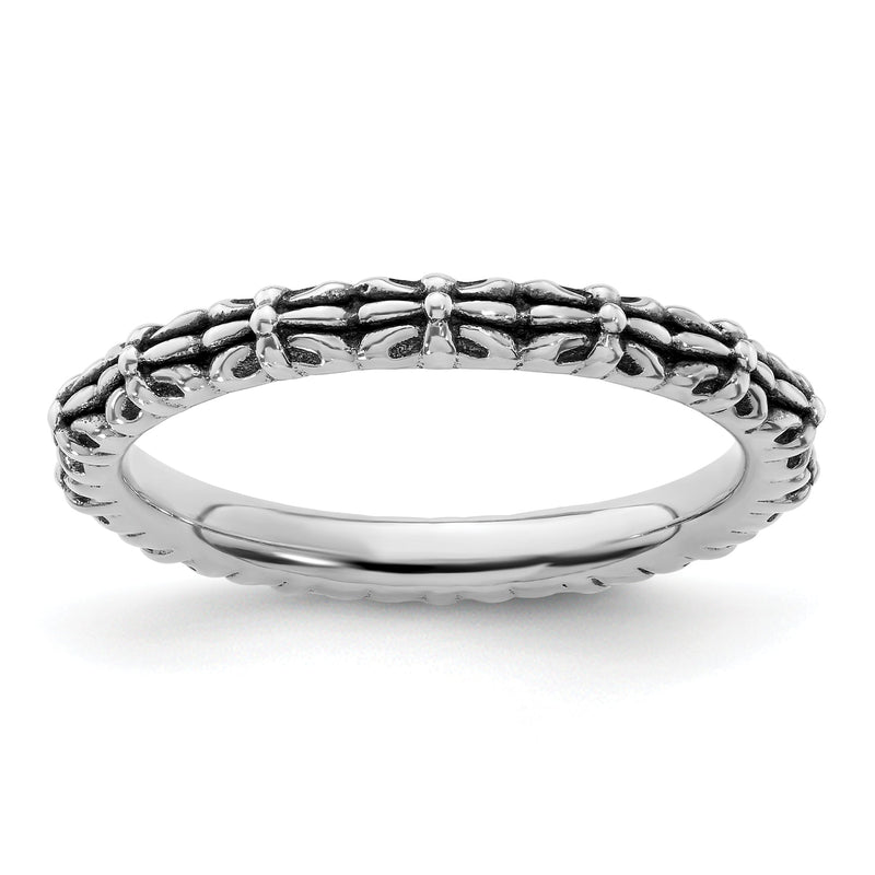 Sterlingsilber Stapelbar Expressions Antikisiert Ring