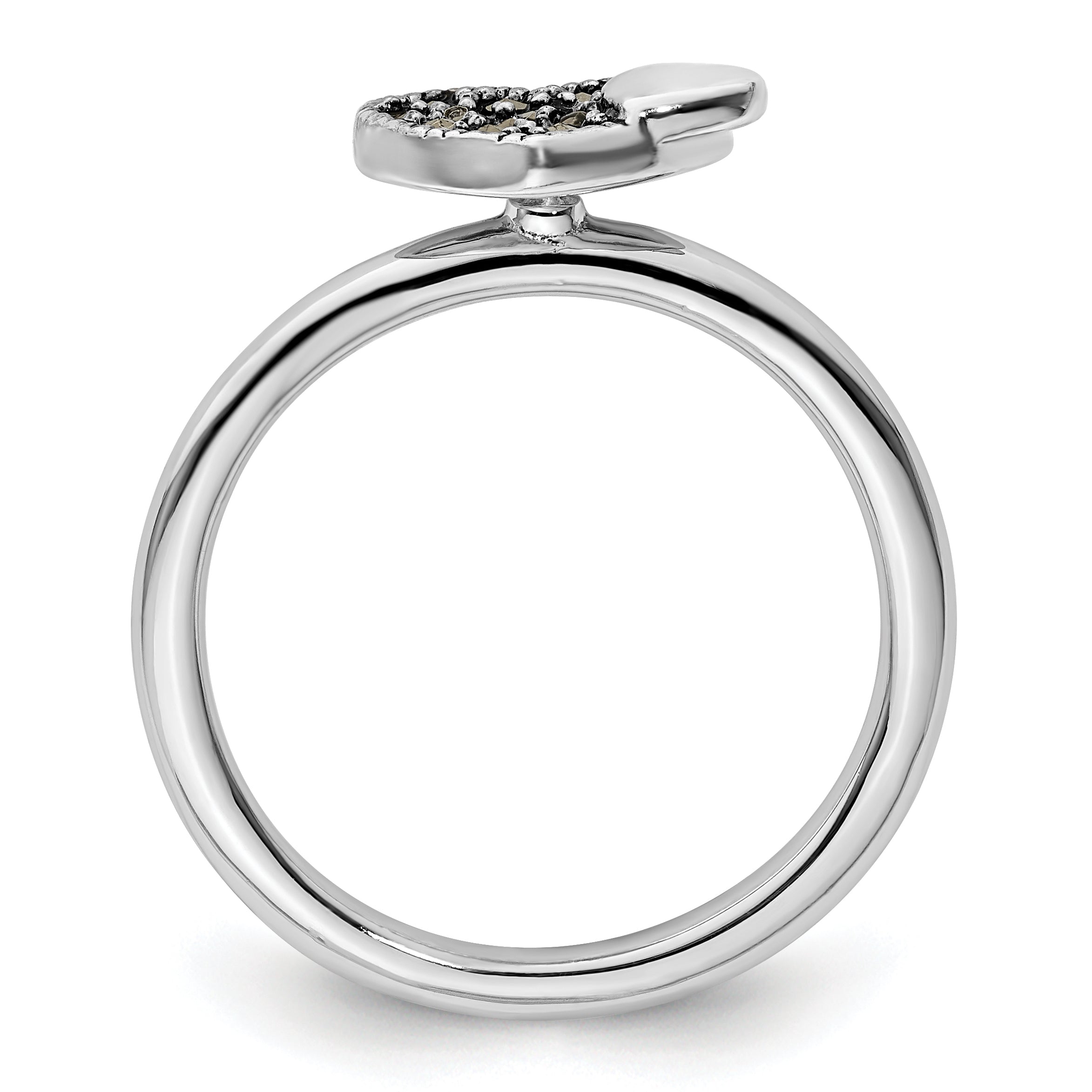 Sterlingsilber Stapelbar Expressions Markasit Herz Ring