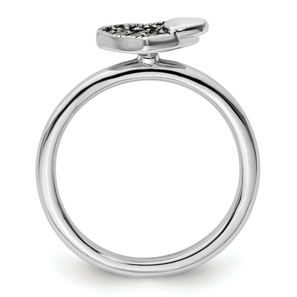 Sterlingsilber Stapelbar Expressions Markasit Herz Ring