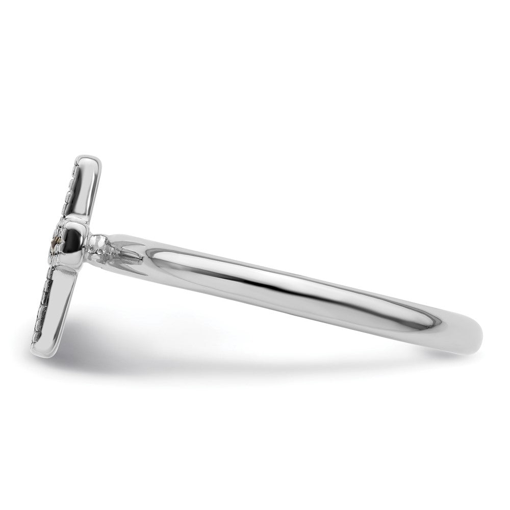 Sterlingsilber Stapelbar Expressions Markasit Kreuz Ring