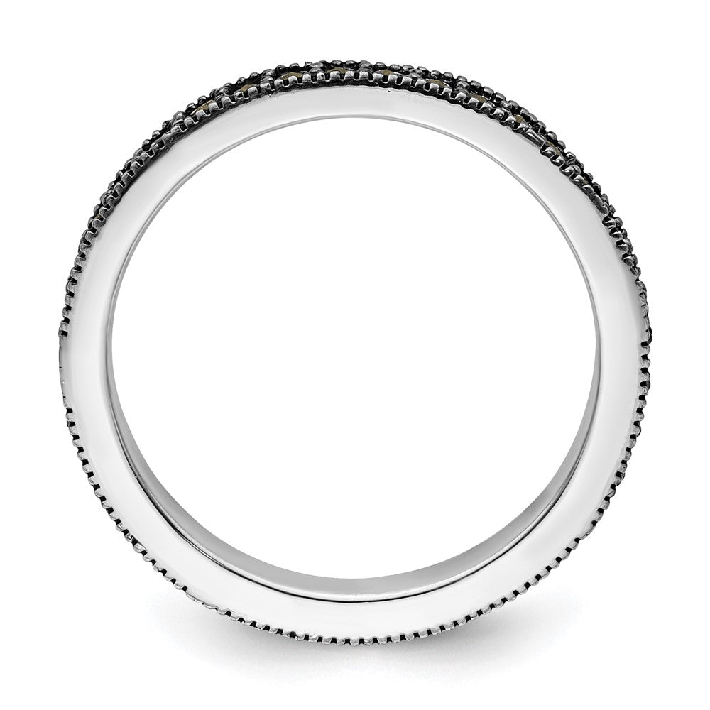 Sterlingsilber Stapelbar Expressions Markasit Ring